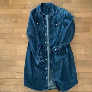 Gap denim button up dress